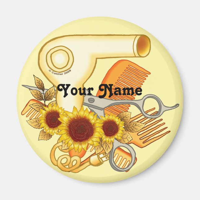 Sunflowers Beautician magnet (Front)