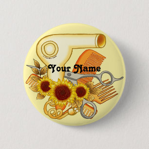 Sunflowers Beautician pin button