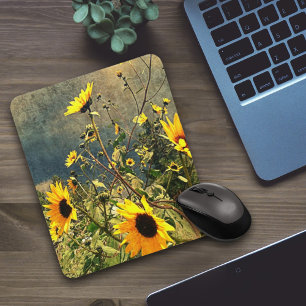 Sunflowers Before The Storm Clouds Mouse Pad