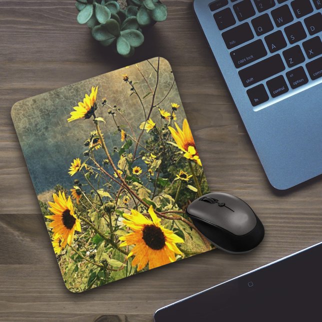 Sunflowers Before The Storm Clouds Mouse Pad (Creator Uploaded)
