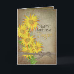 Sunflowers - Birthday - Daughter Card<br><div class="desc">To see other products with the same/similar images go to my site,  MY COLLECTIONS,  and then scroll down to the category Sunflowers and Butterflies.</div>