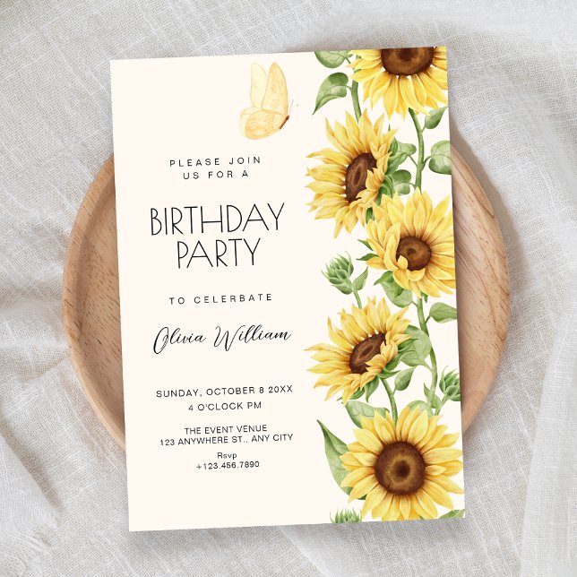 Sunflowers birthday invitation (Creator Uploaded)
