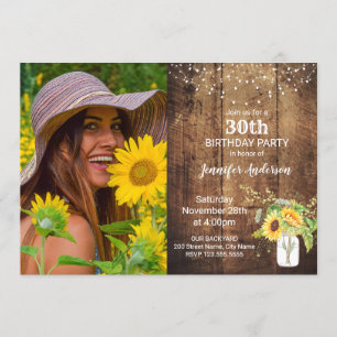 Sunflowers Birthday Invitation