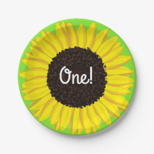 Sunflowers Birthday Party Paper Plate