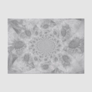 Sunflowers Black And White Abstract Art Decoupage Tissue Paper