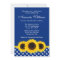 Sunflowers Blue and White Polka Dot Bridal Shower