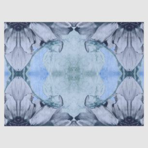 Sunflowers Blue Teal Floral Vintage Antique Tissue Paper