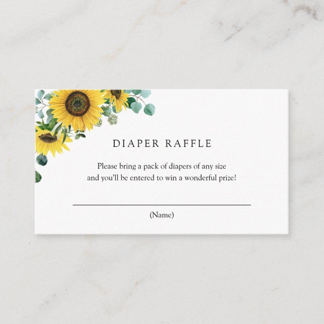 Sunflowers Books for Baby insert card (Front)