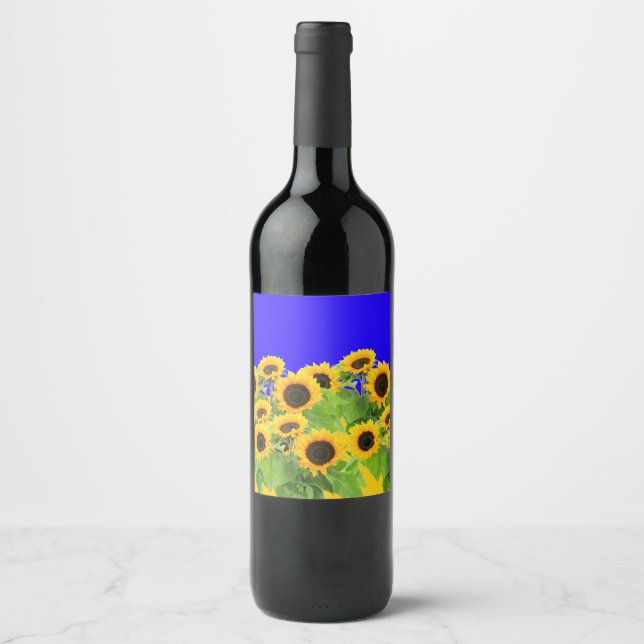 Sunflowers Bottle Labels (Front)