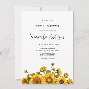 Sunflowers Bridal Shower Invitation
