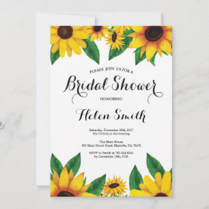 Sunflowers Bridal Shower Invitation