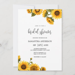 Sunflowers Bridal Shower Invitation