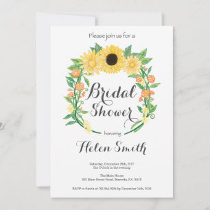 Sunflowers Bridal Shower Invitation