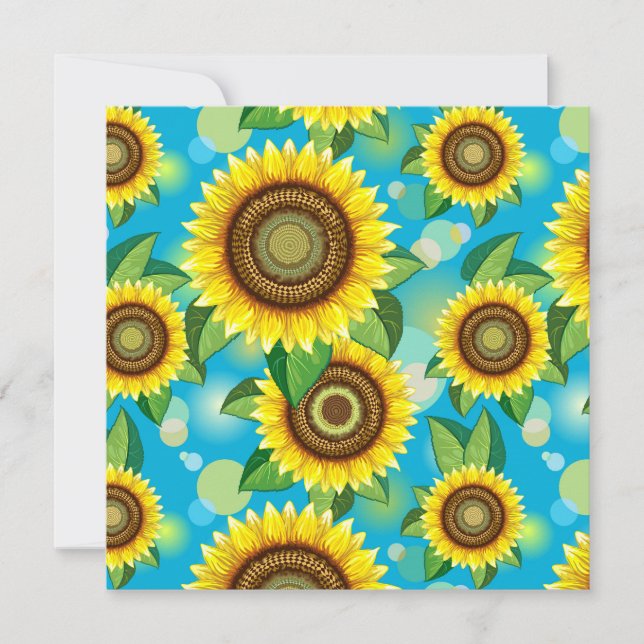 Sunflowers Bright Summer Nature Flora (Front)