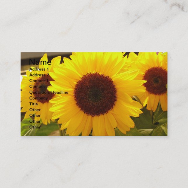 Sunflowers Business Card (Front)