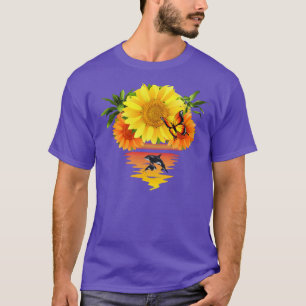 Sunflowers Butterflies Orca Design T-Shirt