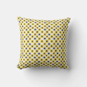 Sunflowers bx4 White BG Cushion