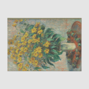 Sunflowers (by Claude Monet, 1880) Tissue Paper