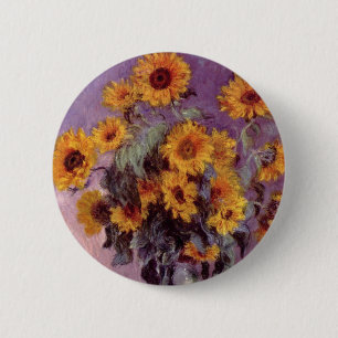 Sunflowers by Claude Monet 6 Cm Round Badge