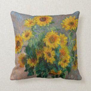Sunflowers by Claude Monet Cushion