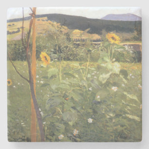 Sunflowers (by Jacek Malczewski) Stone Coaster