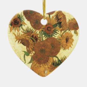 Sunflowers by Van Gogh Ceramic Ornament