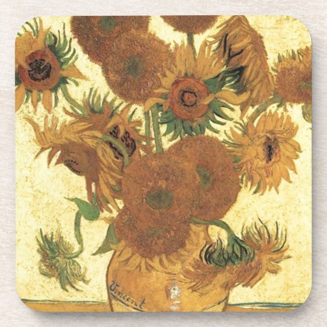 Sunflowers by Van Gogh Coaster (Front)