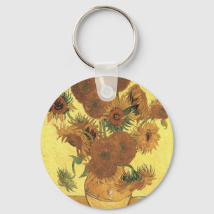 Sunflowers by Van Gogh Key Ring