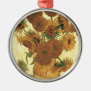 Sunflowers by Van Gogh Metal Tree Decoration