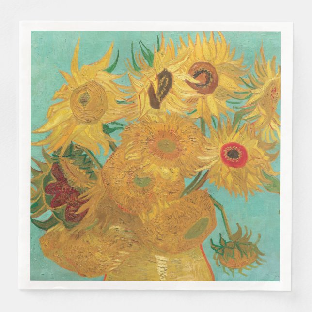 Sunflowers by Van Gogh   Napkin (Front)