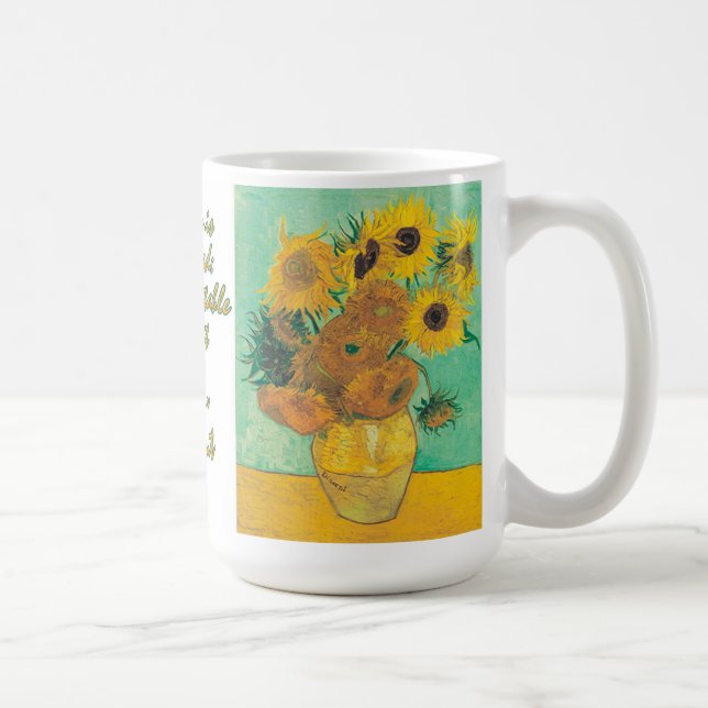 Sunflowers, by Vincent van Gogh 15oz Mug (Right)