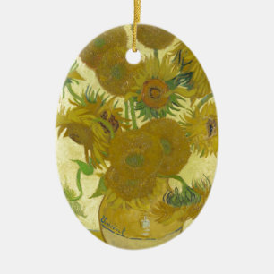 Sunflowers By Vincent Van Gogh Ceramic Tree Decoration