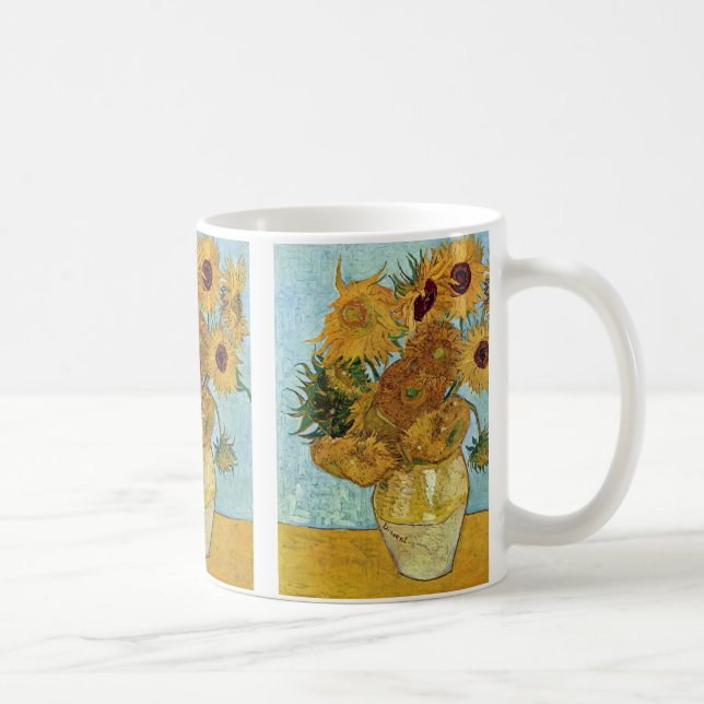 Sunflowers by Vincent Van Gogh Coffee Mug (Right)