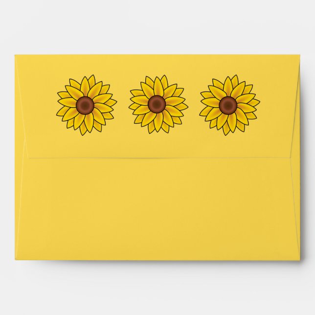 Sunflowers Card Envelope (Back (Top Flap))