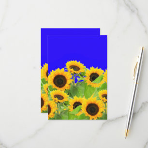 Sunflowers Card Ukraine Flag Colours