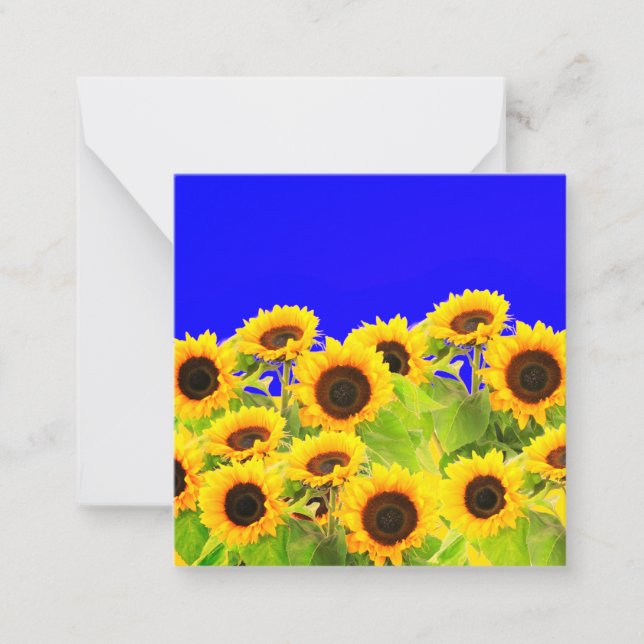 Sunflowers Card Ukraine Flag Colours - Freedom (Front)