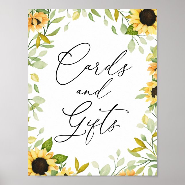 Sunflowers Cards and Gifts Sign (Front)