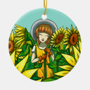 Sunflowers Ceramic Ornament