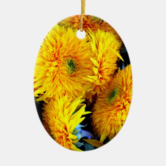 Sunflowers Ceramic Ornament (Front)