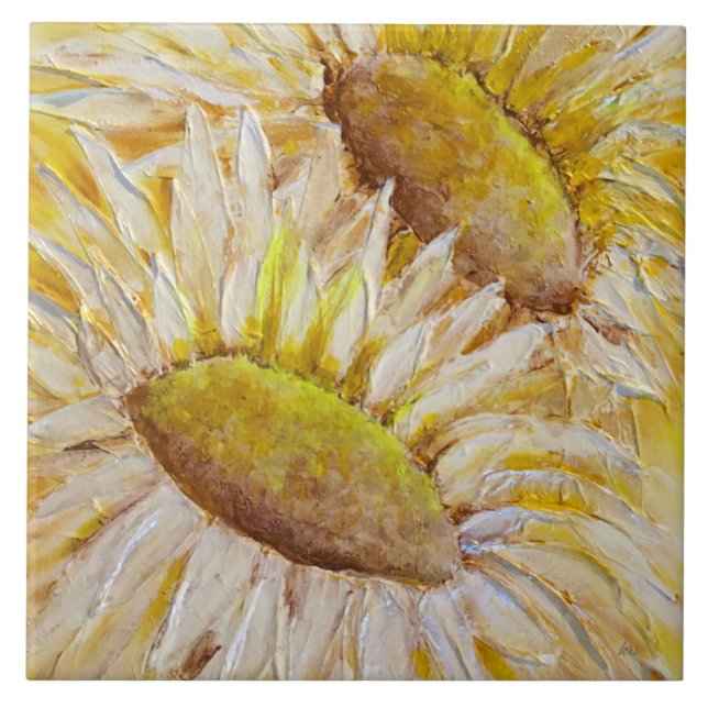 Sunflowers  ceramic tile (Front)