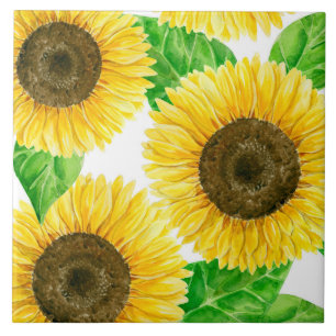Sunflowers Ceramic Tile