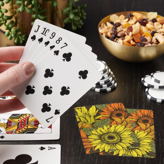 Sunflowers Classic Playing Cards (In Situ)
