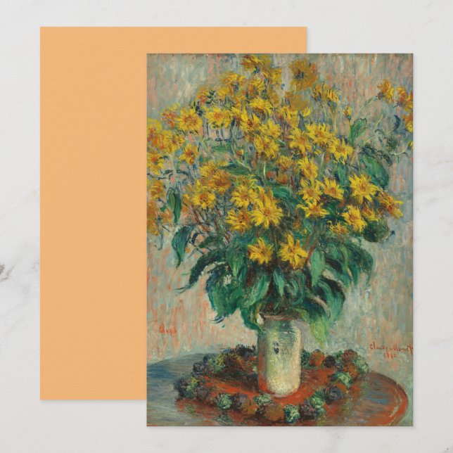 Sunflowers (Claude Monet, 1880) Invitation (Front/Back)