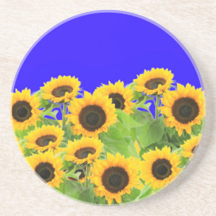 Sunflowers Coaster Ukrainian Flag Colours