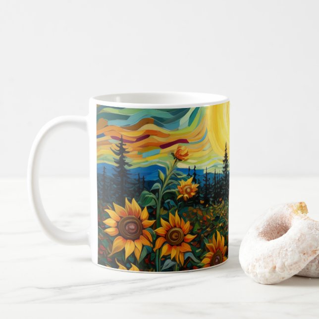Sunflowers Coffee Mug (With Donut)