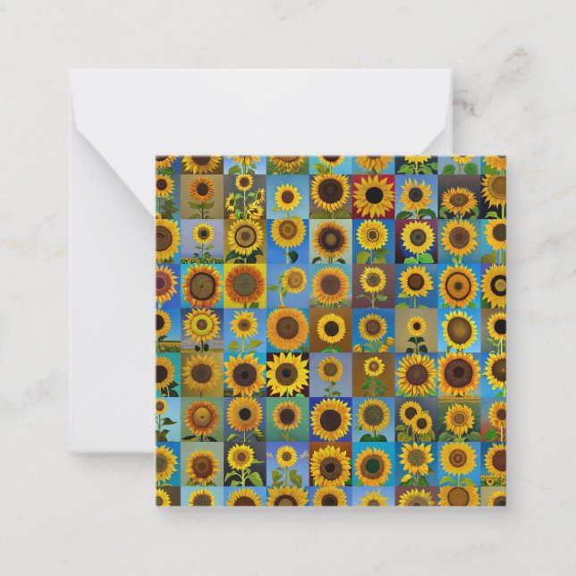 Sunflowers collage card (Front)