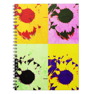 Sunflowers collage notebook