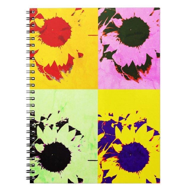 Sunflowers collage notebook (Front)