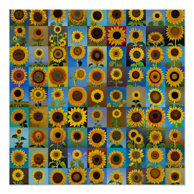 Sunflowers collage poster (Front)
