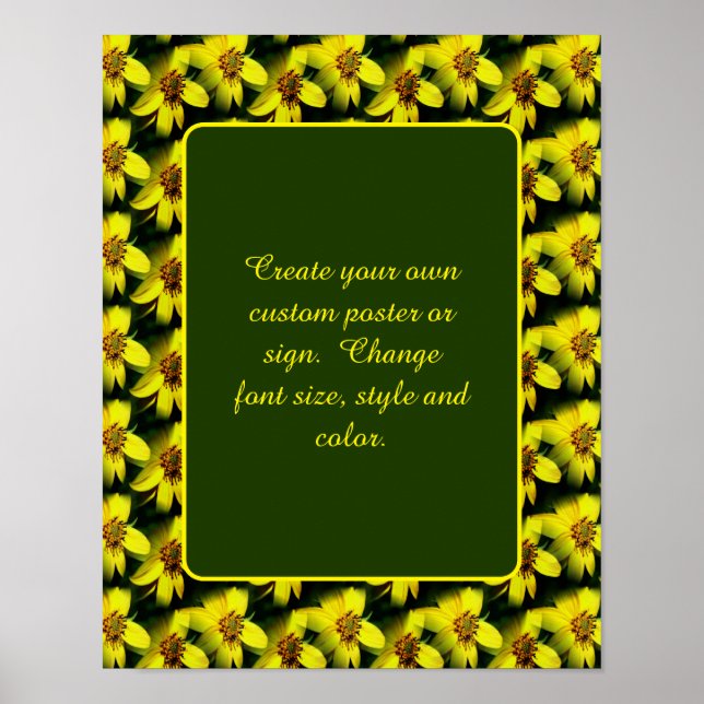 Sunflowers Create Your Own Personalised Poster (Front)